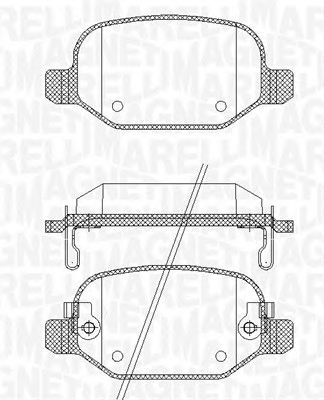 MAGNETI MARELLI 363916060688 -  Комплект тормозных колодок, дисковый тормоз